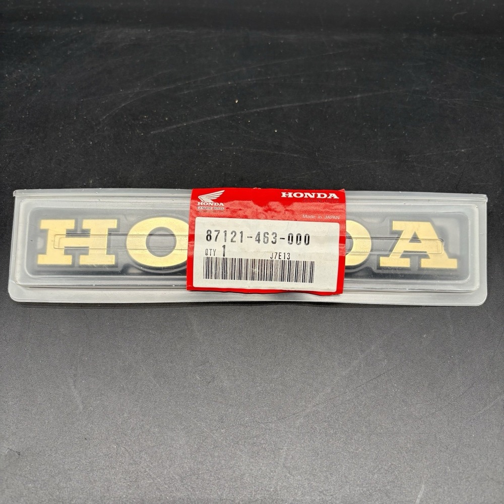 Genuine Honda Nameplate Badge 87121-463-000 Gold Made in Japan NOS